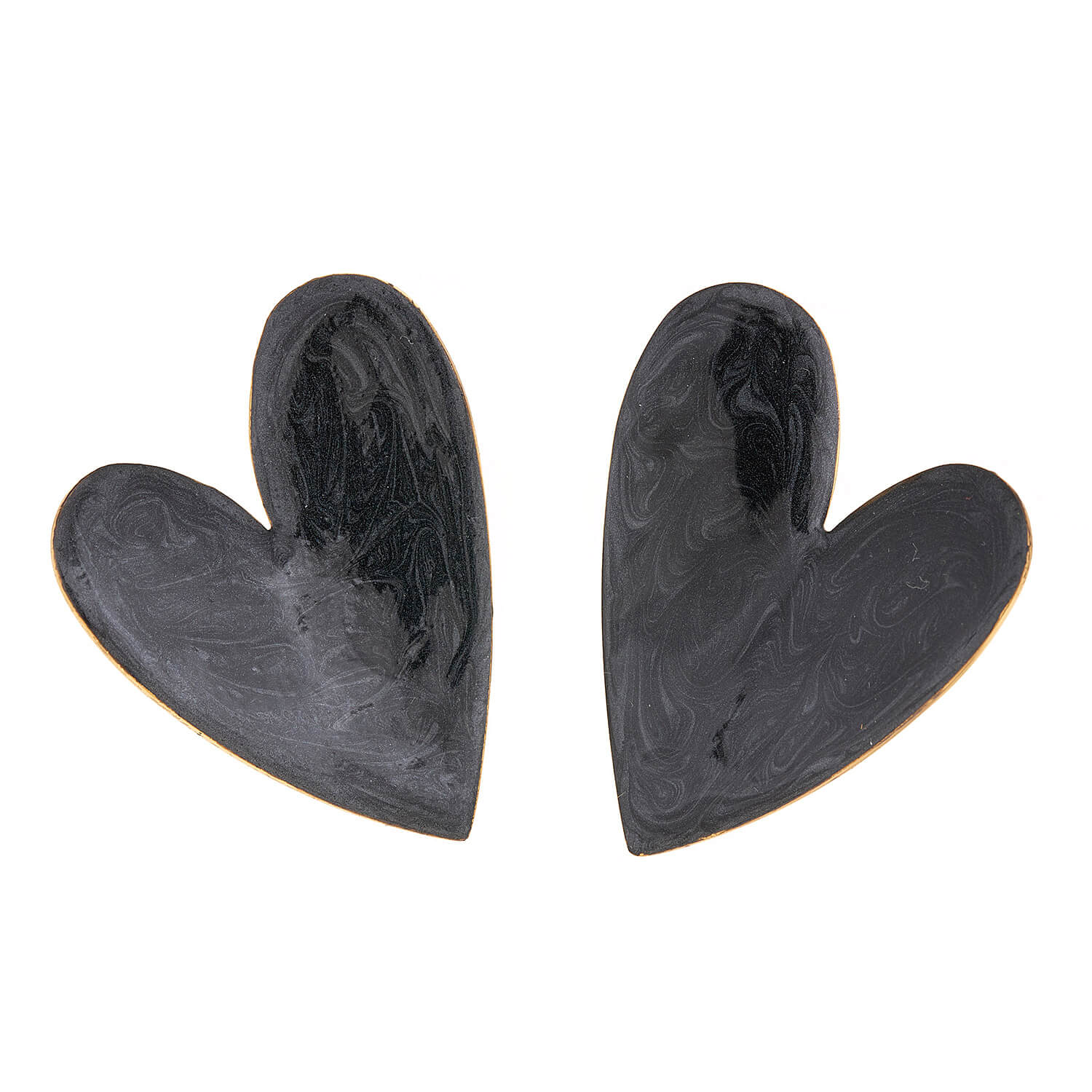 Sequoia Γυναικείο  Υποαλλεργικό σκουλαρίκι με σμάλτο σε σχήμα καρδιά φούξια