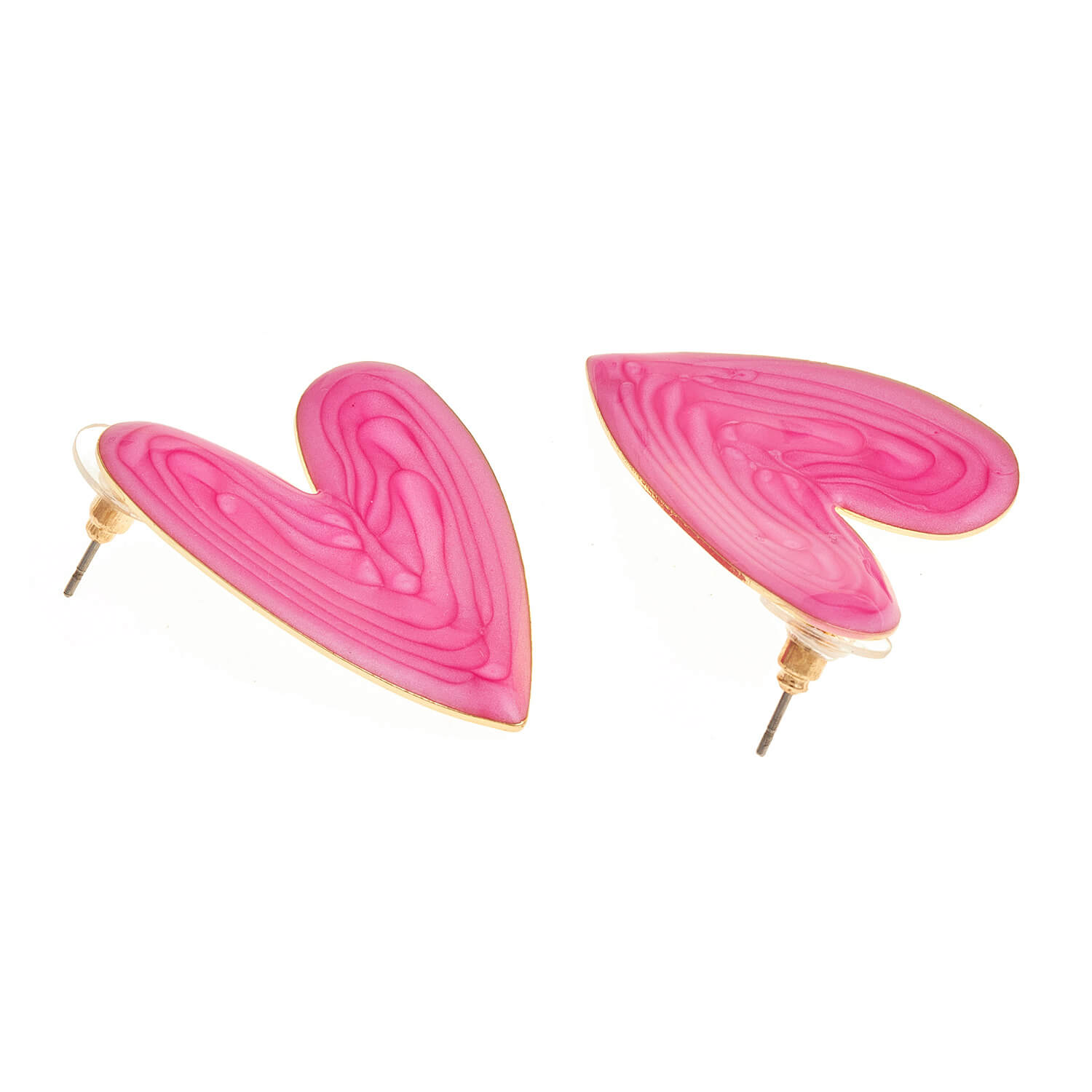 Sequoia Γυναικείο Υποαλλεργικό σκουλαρίκι με σμάλτο σε σχήμα καρδιά φούξια Sequoia Γυναικείο Υποαλλεργικό σκουλαρίκι με σμάλτο σε σχήμα καρδιά φούξια