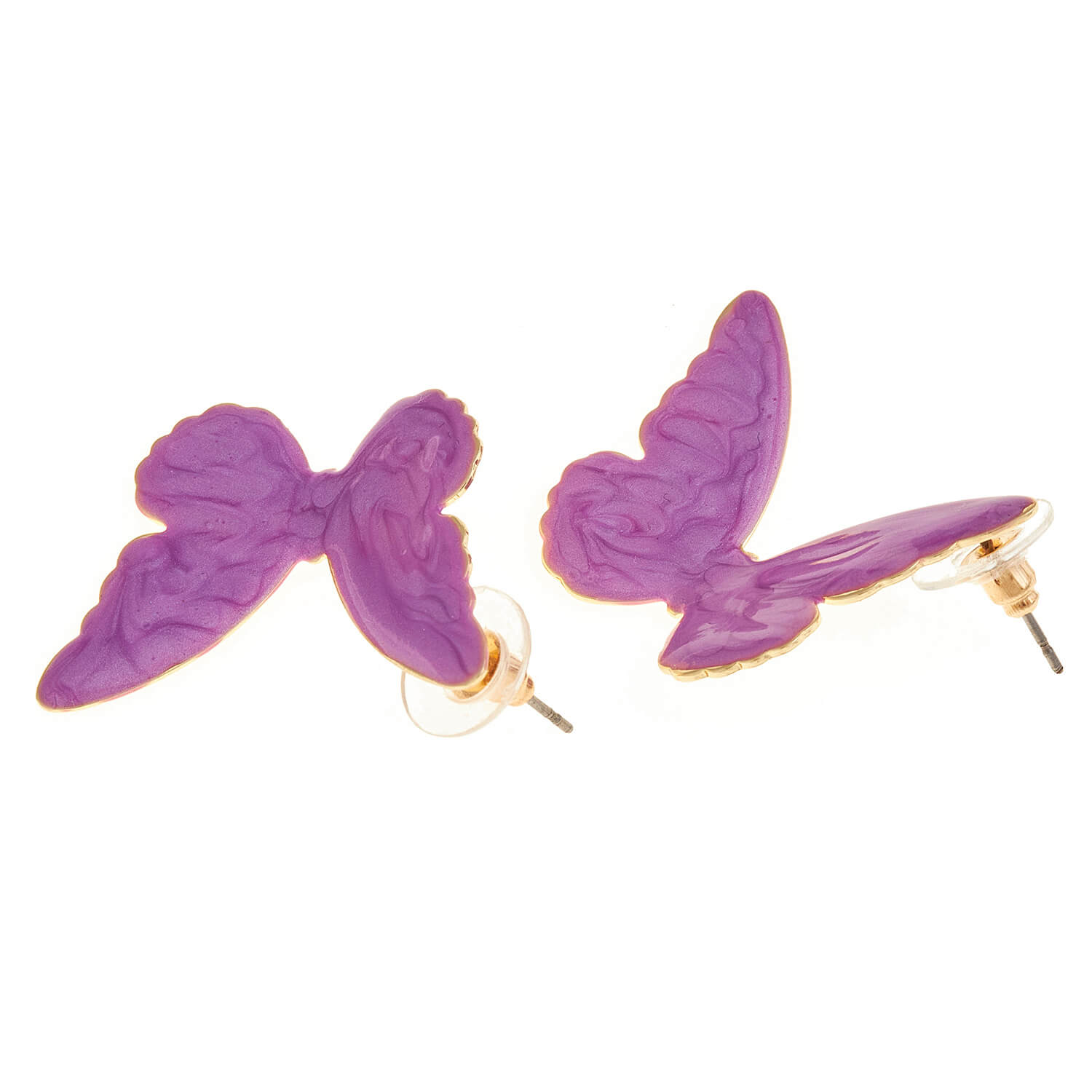Sequoia Γυναικείο Υποαλλεργικό σκουλαρίκι με σμάλτο σε σχήμα πεταλούδα λιλά Sequoia Γυναικείο Υποαλλεργικό σκουλαρίκι με σμάλτο σε σχήμα πεταλούδα λιλά