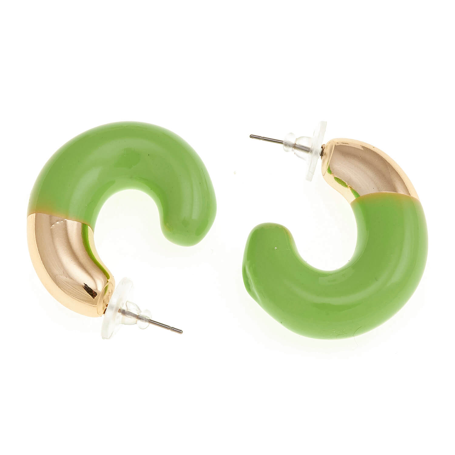Sequoia Γυναικείο Υποαλλεργικό σκουλαρίκι με σμάλτο κρίκος πράσινο Sequoia Γυναικείο Υποαλλεργικό σκουλαρίκι με σμάλτο κρίκος πράσινο
