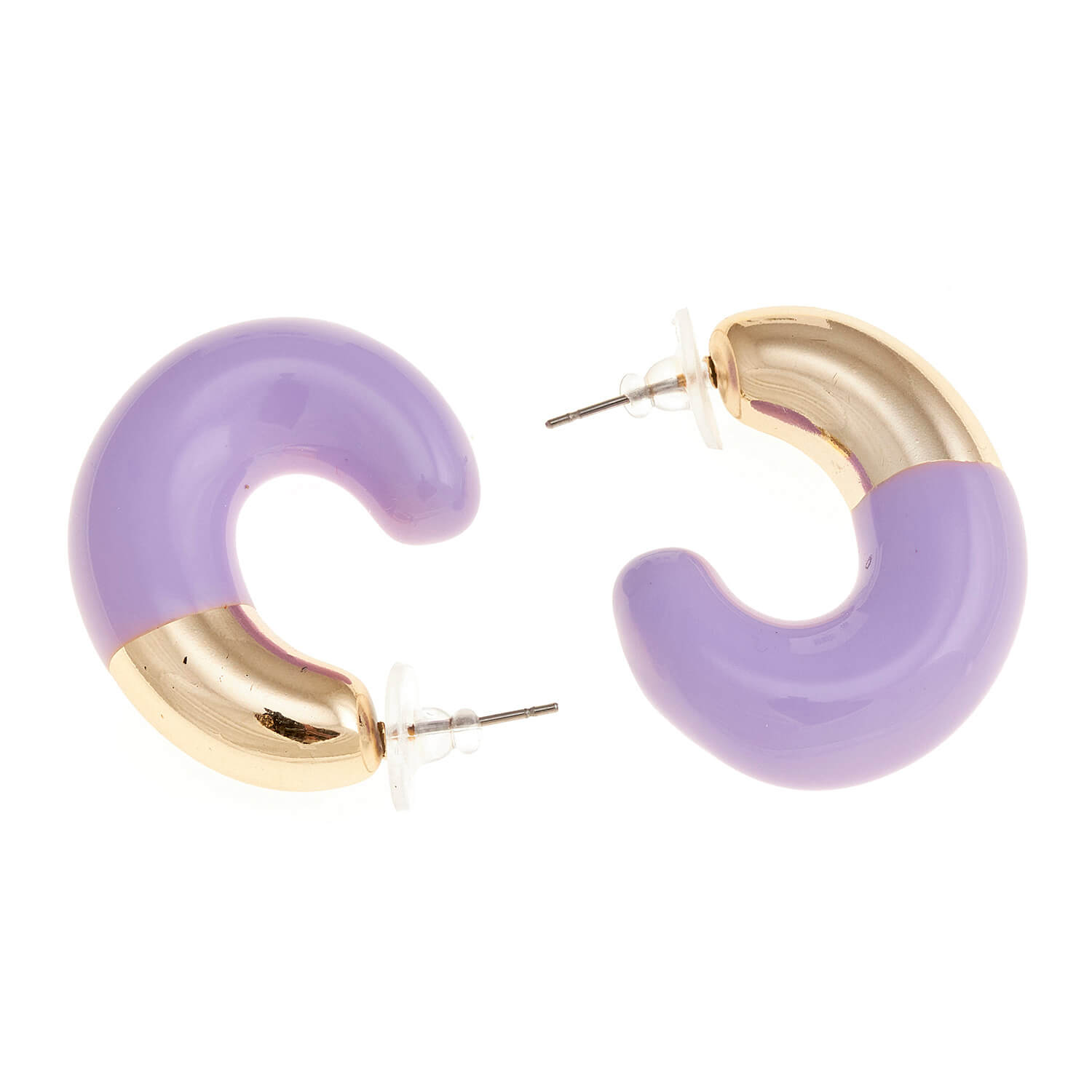 Sequoia Γυναικείο Υποαλλεργικό σκουλαρίκι με σμάλτο κρίκος λιλά Sequoia Γυναικείο Υποαλλεργικό σκουλαρίκι με σμάλτο κρίκος λιλά