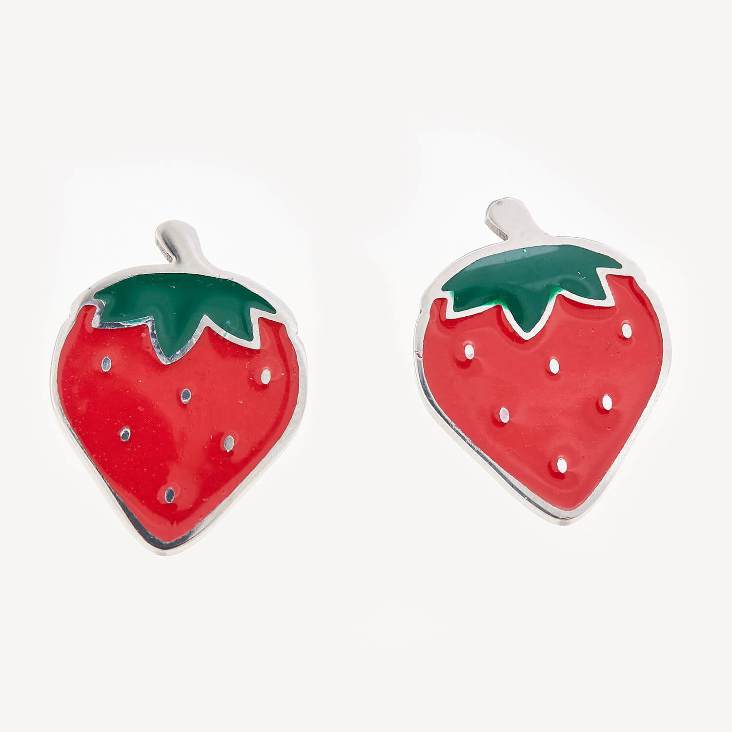 Sequoia Παιδικό Υποαλλεργικό Ατσάλινο Σκουλαρίκι με σμάλτο φράουλα Sequoia Παιδικό Υποαλλεργικό Ατσάλινο Σκουλαρίκι με σμάλτο φράουλα