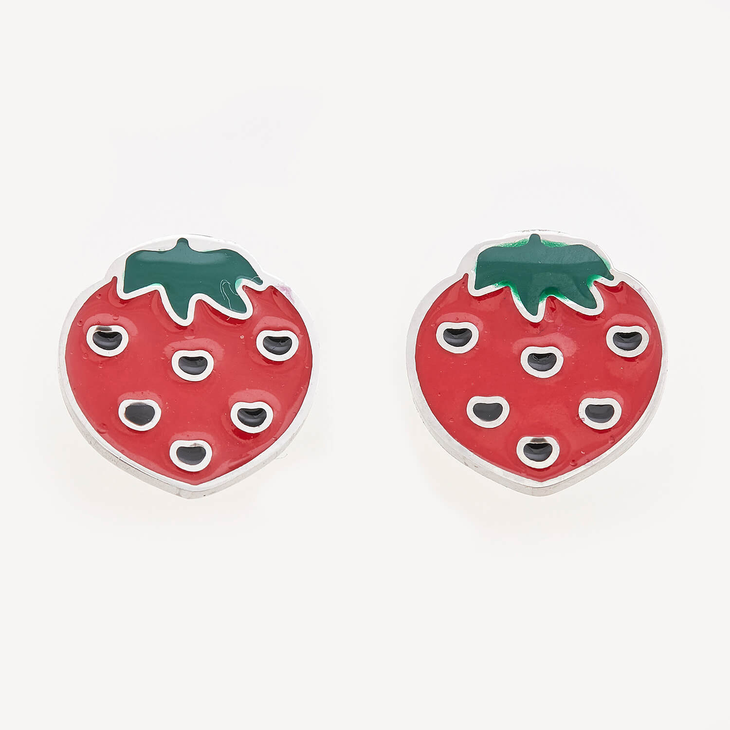 Sequoia Παιδικό Υποαλλεργικό Ατσάλινο Σκουλαρίκι με σμάλτο φράουλα Sequoia Παιδικό Υποαλλεργικό Ατσάλινο Σκουλαρίκι με σμάλτο φράουλα