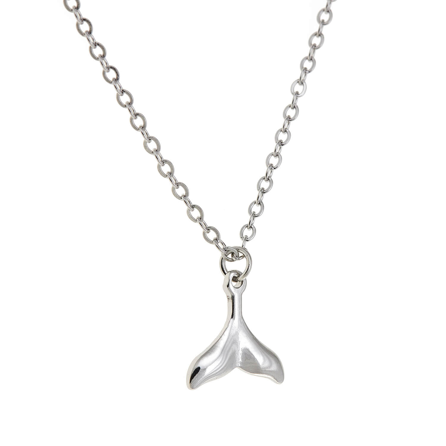 Sequoia Παιδικό Υποαλλεργικό ατσάλινο Κολιέ με μοτίφ ουρά γοργόνας ασημί