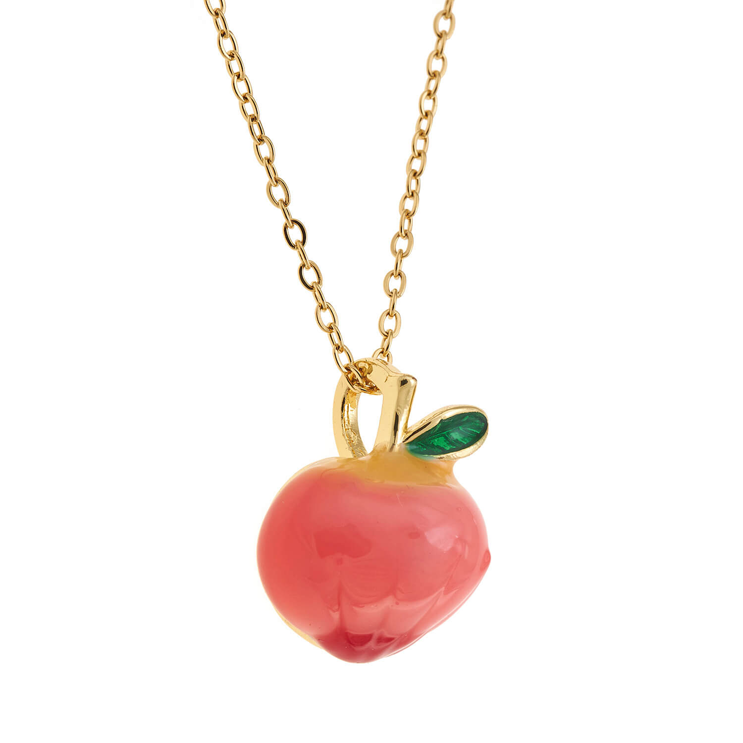 Sequoia Παιδικό Υποαλλεργικό ατσάλινο επιχρυσωμένο Κολιέ με μοτίφ ρόδι κόκκινο