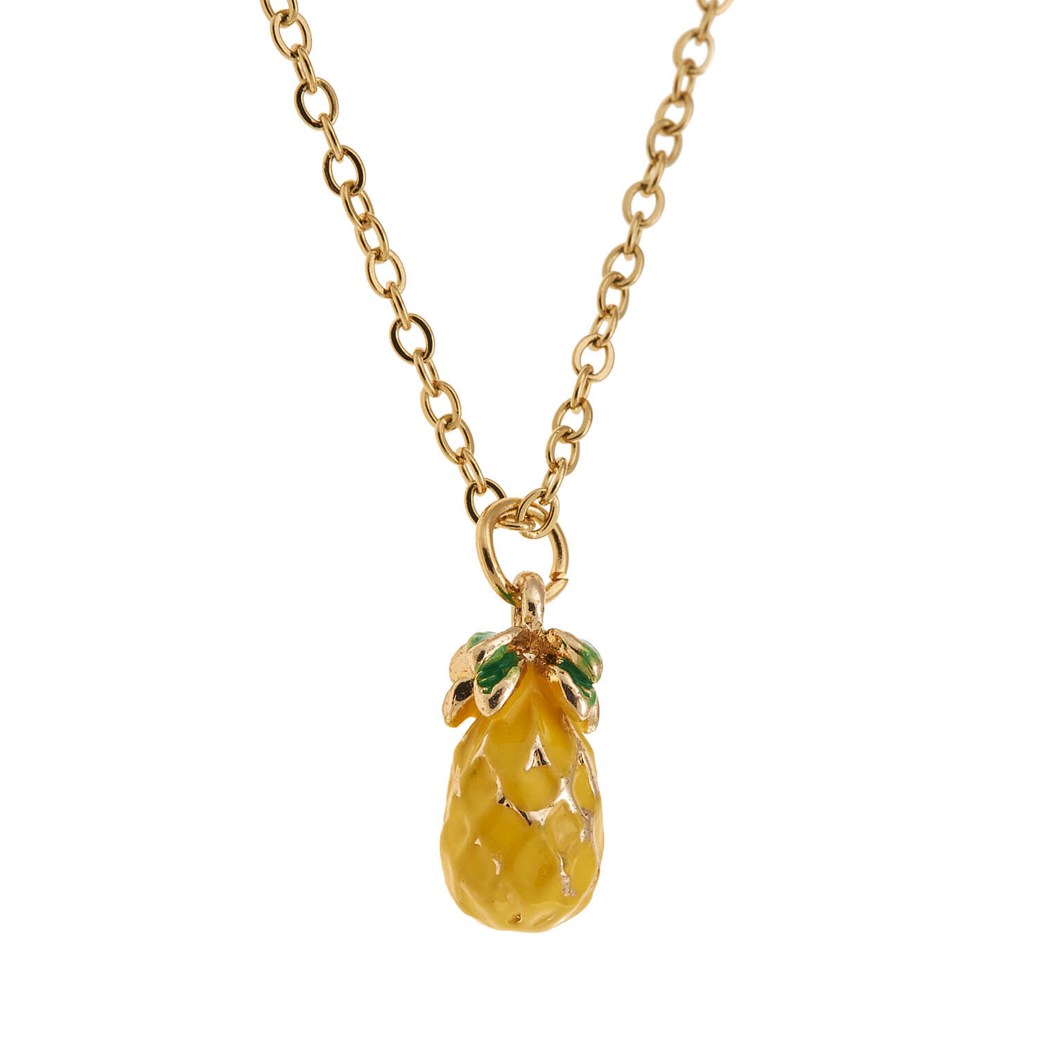 Sequoia Παιδικό Υποαλλεργικό ατσάλινο επιχρυσωμένο Κολιέ με μοτίφ ανανάς