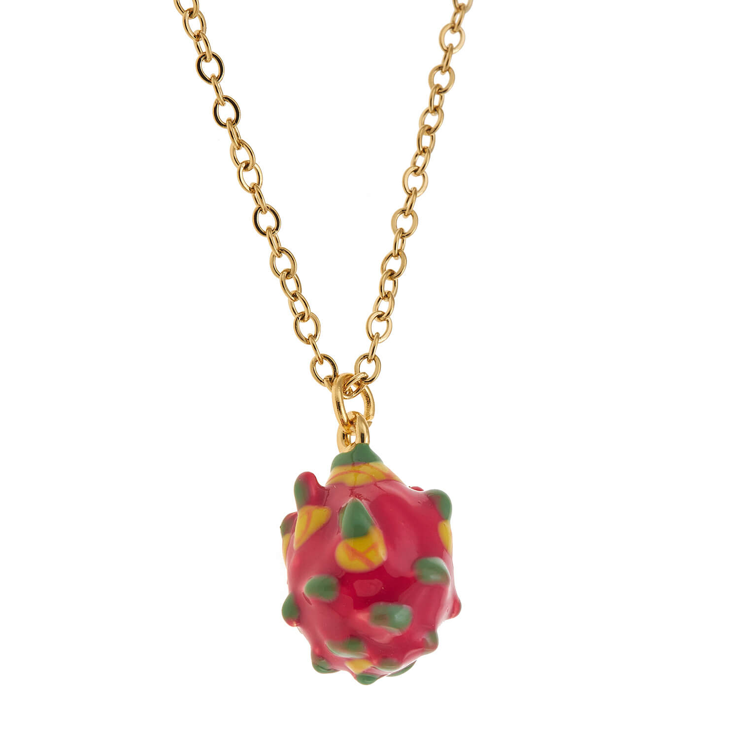 Sequoia Παιδικό Υποαλλεργικό ατσάλινο επιχρυσωμένο Κολιέ με μοτίφ dragon frouit