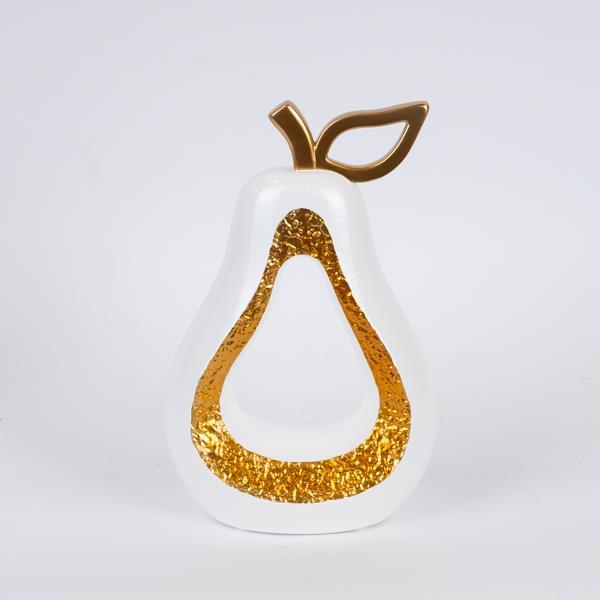 ΔΙΑΚΟΣΜΗΤΙΚΟ ΑΧΛΑΔΙ ΠΟΛΥΡΕΖΙΝ ΛΕΥΚΟ – ΧΡΥΣΟ 16.8×8.5×24.8cm