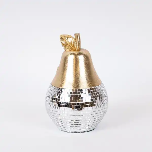 ΔΙΑΚΟΣΜΗΤΙΚΟ ΑΧΛΑΔΙ ΠΟΛΥΡΕΣΙΝ ΧΡΥΣΟ-ΑΣΗΜΙ 13x13x19cm ΔΙΑΚΟΣΜΗΤΙΚΟ ΑΧΛΑΔΙ ΠΟΛΥΡΕΣΙΝ ΧΡΥΣΟ-ΑΣΗΜΙ 13x13x19cm