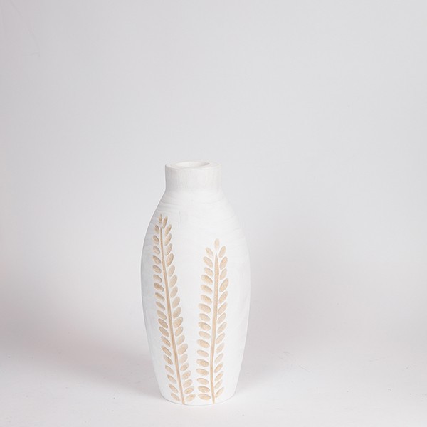 ΒΑΖΟ ΞΥΛΟ ΛΕΥΚΟ-ΦΥΣΙΚΟ 13x13x30cm