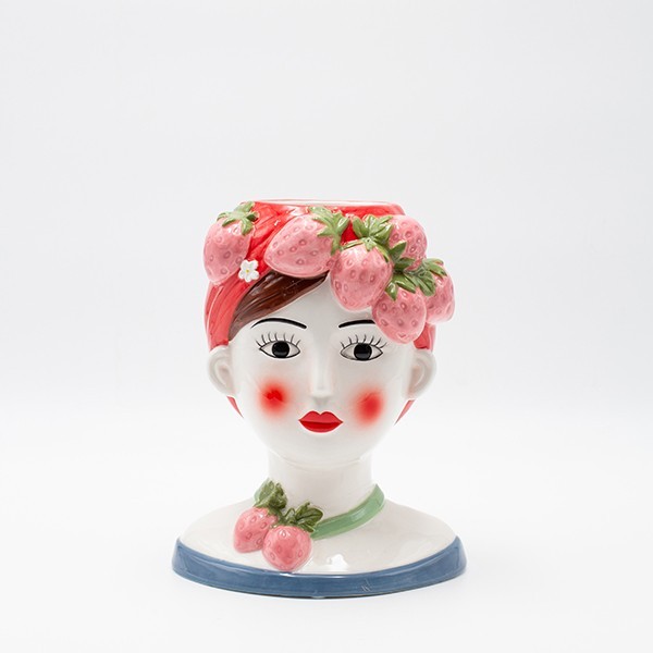 ΒΑΖΟ ΓΥΝΑΙΚΑ ΠΗΛΙΝΟ ΠΟΛΥΧΡΩΜΟ 16.3×13.2×20.3cm