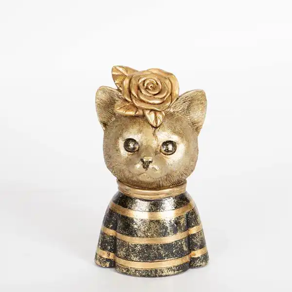 ΓΑΤΑ ΜΑΥΡΗ – ΧΡΥΣΗ 10.5x9x18cm