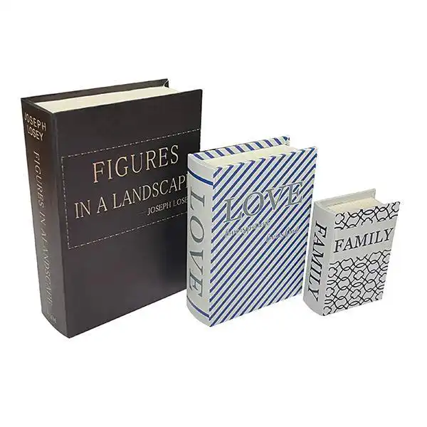 S/3 ΚΟΥΤΙΑ ΒΙΒΛΙΑ ΞΥΛΙΝΑ 30x22x7.5cm / 23x17x6cm / 16x11x4.5cm