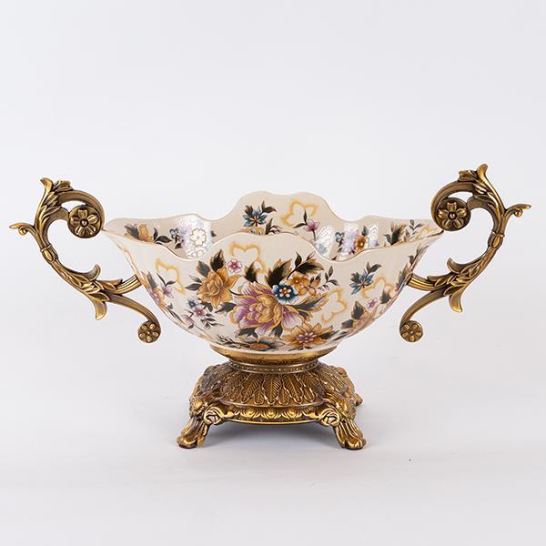 ΦΟΝΤΑΝΙΕΡΑ ΠΟΡΣΕΛΑΝΙΝΗ ΛΕΥΚΗ – ΧΡΥΣΗ 47x19x25cm