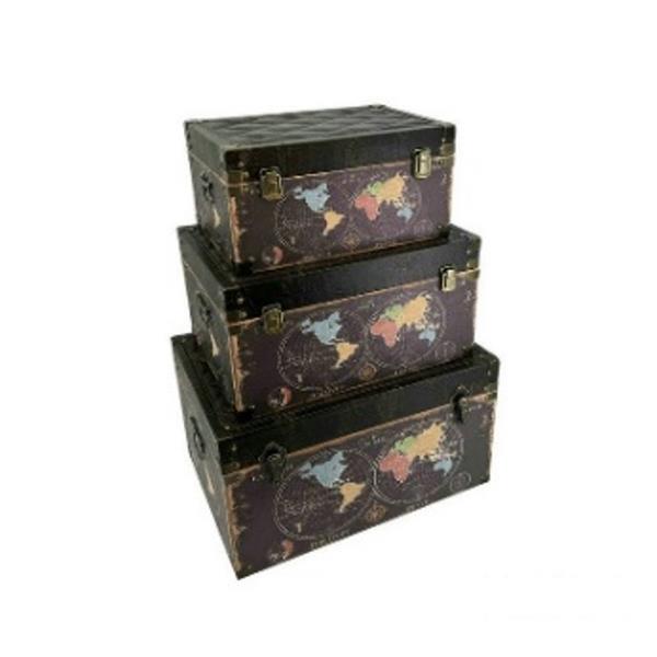 S/3 ΜΠΑΟΥΛΑ ΜΑΥΡΟ ΜΕ ΥΔΡΟΓΕΙΟΥΣ 56x34x31cm/ 48x29x25cm/ 40x24x20cm