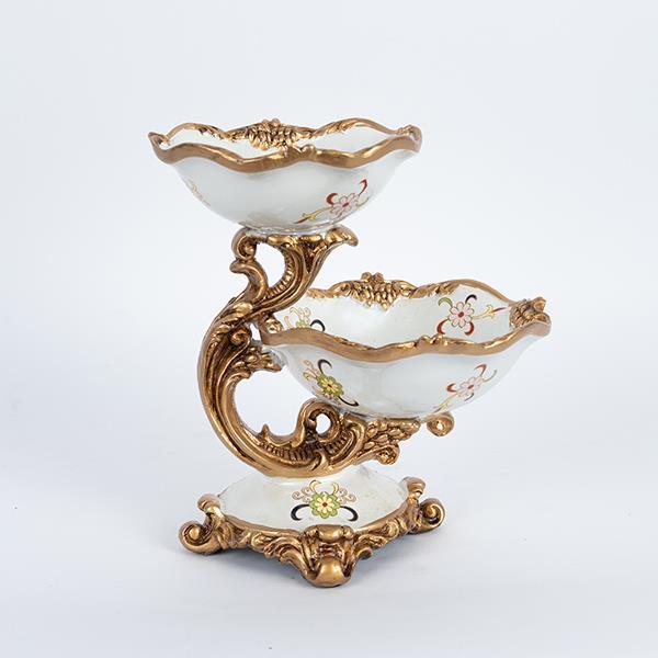 ΦΟΝΤΑΝΙΕΡΑ ΠΟΛΥΡΕΖΙΝ ΛΕΥΚΗ – ΧΡΥΣΗ 24x19x26cm