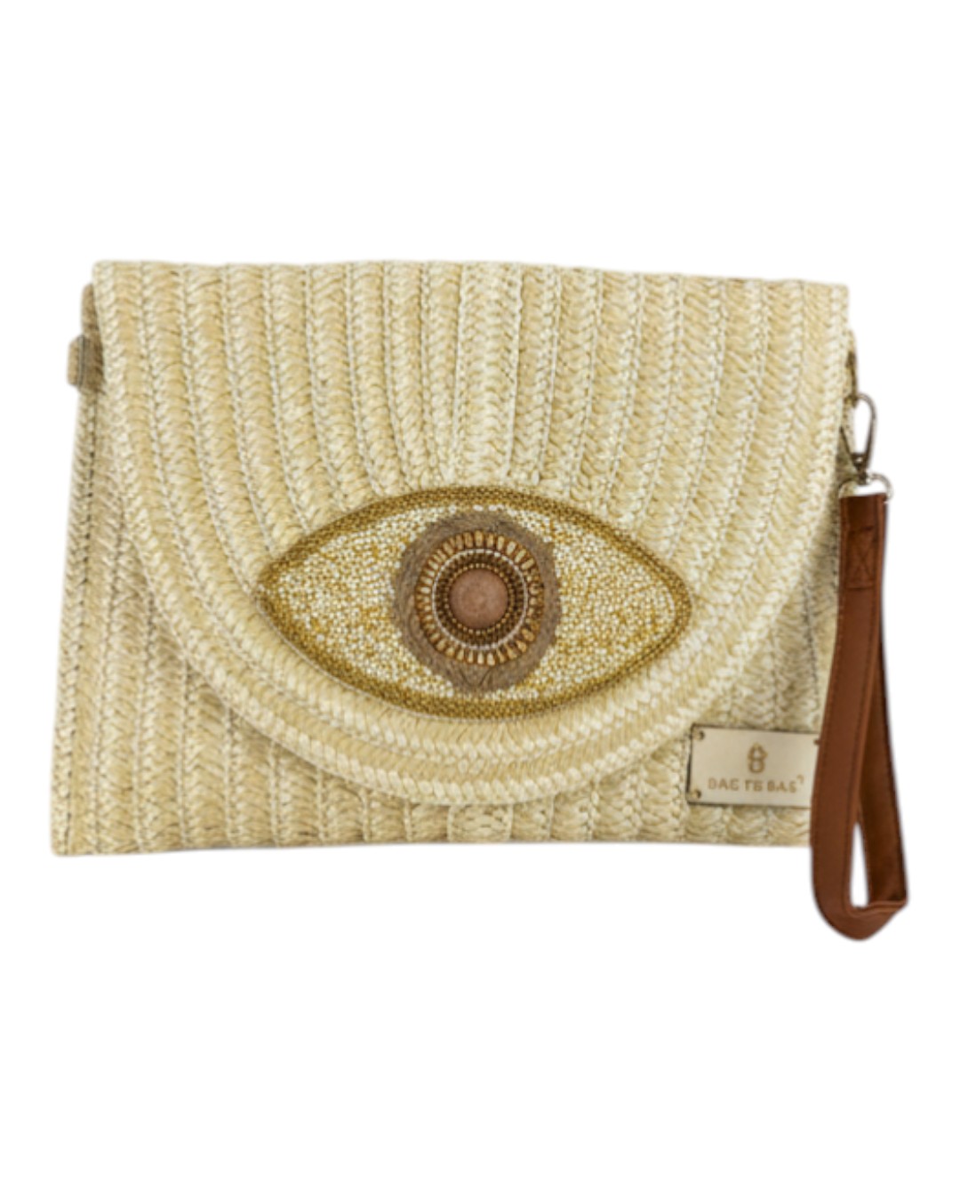 Ψάθινη τσάντα χειρός XY-2607 – Μπέζ