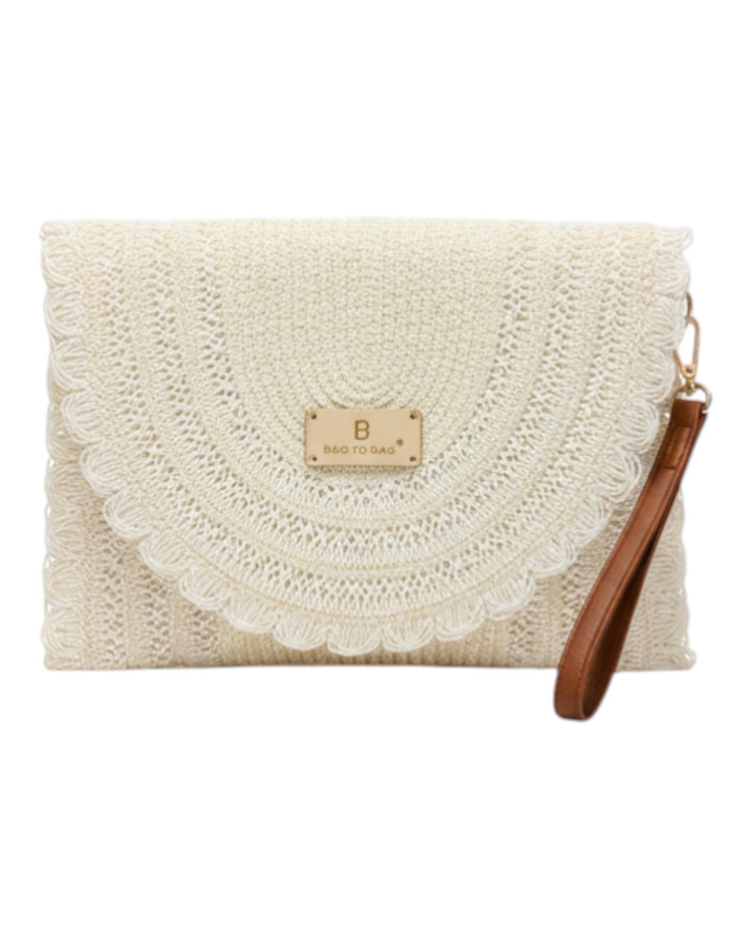 Ψάθινη τσάντα χειρός XY-2626 – Ασπρο