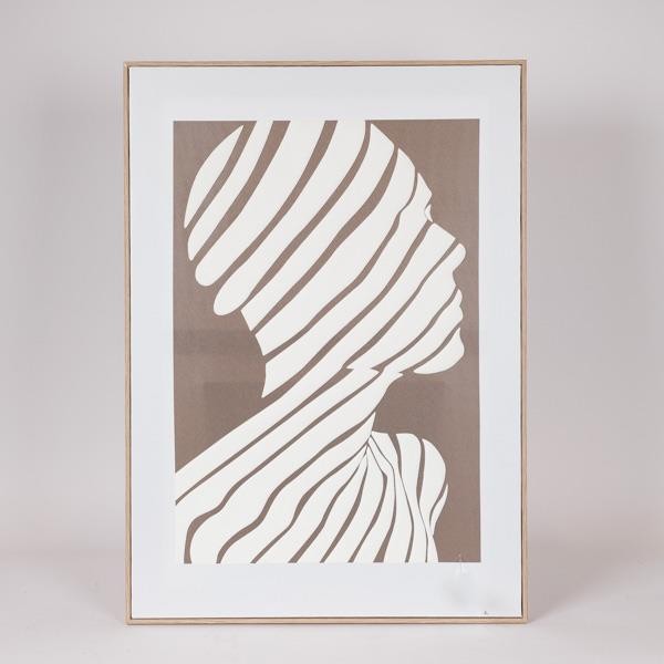 ΠΙΝΑΚΑΣ ΚΑΜΒΑΣ ΠΡΟΣΩΠΟ ΚΑΦΕ – ΜΠΕΖ 50x3x70cm