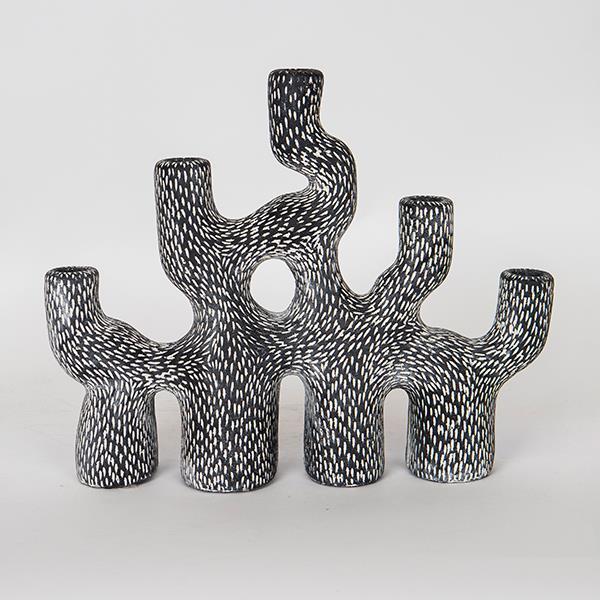 ΚΗΡΟΠΗΓΙΟ ΓΚΡΙ ΣΧΗΜΑ ΚΛΑΔΙ 5 ΘΕΣΕΩΝ 34.5×9.5x28cm