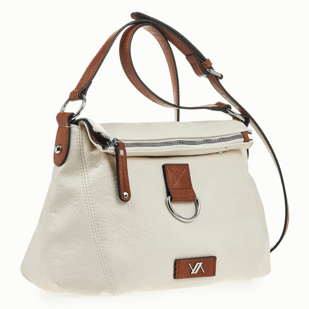 Verde Γυναικεία Τσάντα Χιαστί 16-6925 Άσπρο Verde Γυναικεία Τσάντα Χιαστί 16-6925 Άσπρο