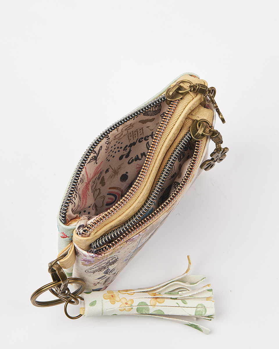 Sweet Candy Γυναικείο Mini Πορτοφόλι με Floral Σχέδιο & Φούντα – Floral Whisper Sweet Candy Γυναικείο Mini Πορτοφόλι με Floral Σχέδιο & Φούντα – Floral Whisper