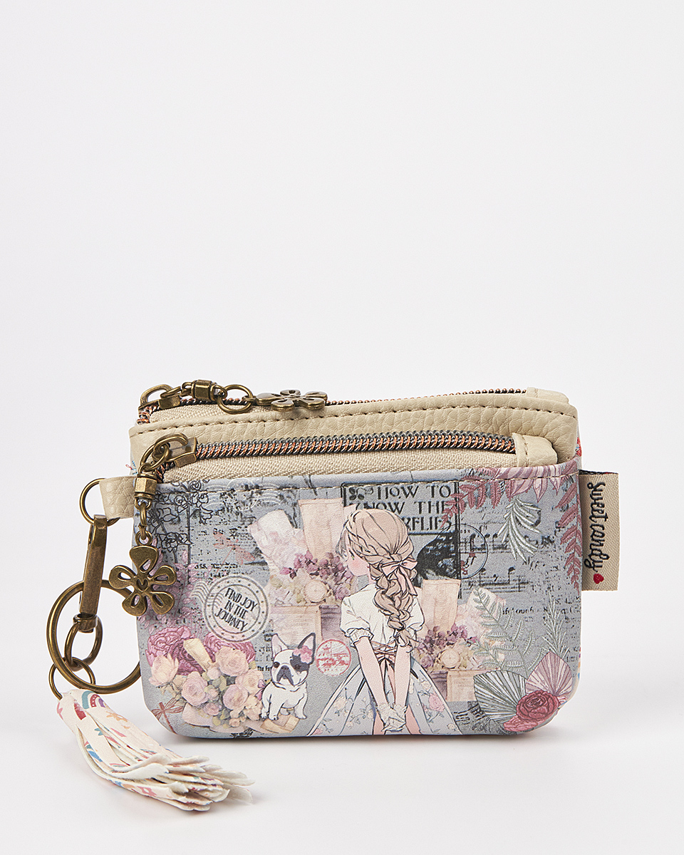 Sweet Candy Γυναικείο Mini Πορτοφόλι με Shabby Chic Σχέδιο & Νοσταλγική Ατμόσφαιρα – Vintage Story Sweet Candy Γυναικείο Mini Πορτοφόλι με Shabby Chic Σχέδιο & Νοσταλγική Ατμόσφαιρα – Vintage Story