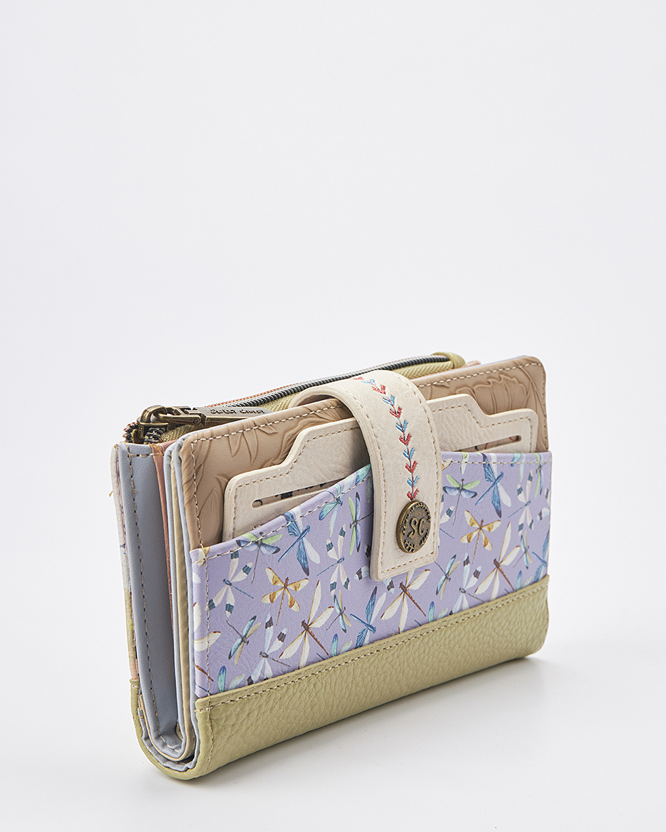 Sweet Candy Γυναικείο Πορτοφόλι με Μοτίβο Λεβάντα & Πλήρη Εσωτερική Οργάνωση – Lavender Walk