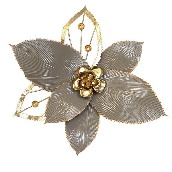 ΔΙΑΚΟΣΜΗΤΙΚΟ ΤΟΙΧΟΥ ΛΟΥΛΟΥΔΙ ΜΕΤΑΛΛΙΚΟ ΧΡΥΣΟ – ΓΚΡΙ 44.5x6x40.5cm