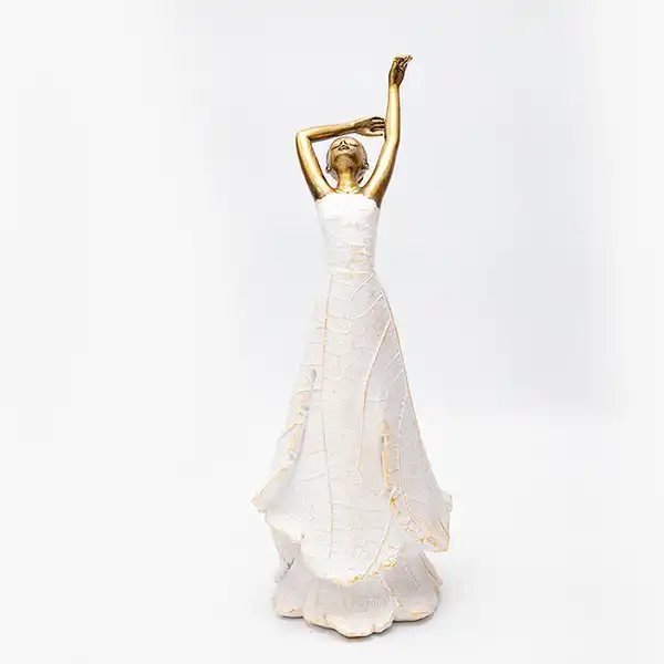 ΓΥΝΑΙΚΑ ΠΟΛΥΡΕΖΙΝ ΧΡΥΣΗ – ΛΕΥΚΗ 12.8×10.1×27.9cm