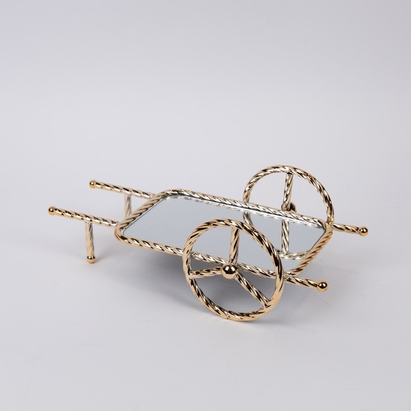 ΔΙΣΚΟΣ ΜΕΤΑΛΛΙΚΟΣ ΜΕ ΚΑΘΡΕΦΤΗ ΧΡΥΣΟ 37x20x12cm