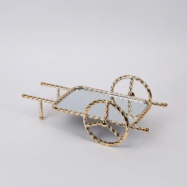 ΔΙΣΚΟΣ ΜΕΤΑΛΛΙΚΟΣ ΜΕ ΚΑΘΡΕΦΤΗ ΧΡΥΣΟ 37x20x12cm