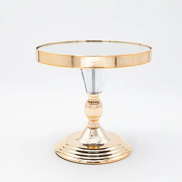 ΤΟΥΡΤΙΕΡΑ ΜΕ ΒΑΣΗ  ΜΕΤΑΛΛΙΚΗ ΜΕ ΚΑΘΡΕΦΤΗ ΧΡΥΣΗ 20x20cm