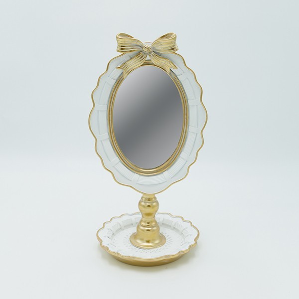 ΚΑΘΡΕΦΤΗΣ ΠΟΛΥΡΕΖΙΝ ΛΕΥΚΟΣ – ΧΡΥΣΟΣ 15.5x14x29.5cm