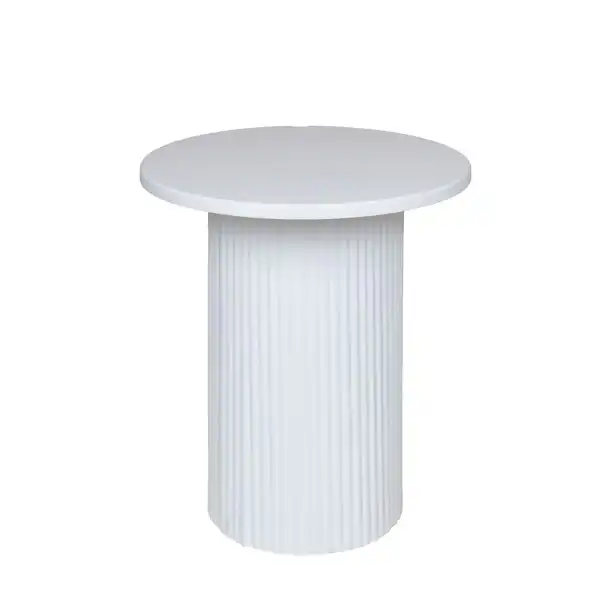 ΤΡΑΠΕΖΙ BOHΘΗΤΙΚΟ ΜΕΤΑΛΛΟ-ΞΥΛΟ ΛΕΥΚΟ 38x38x41cm