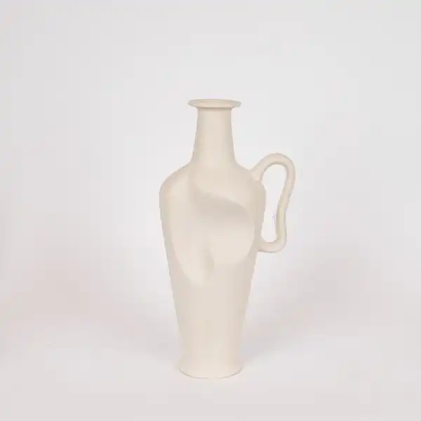 ΒΑΖΟ ΜΕ ΧΕΡΟΥΛΙ ΚΕΡΑΜΙΚΟ ΚΡΕΜ 19x14x39cm