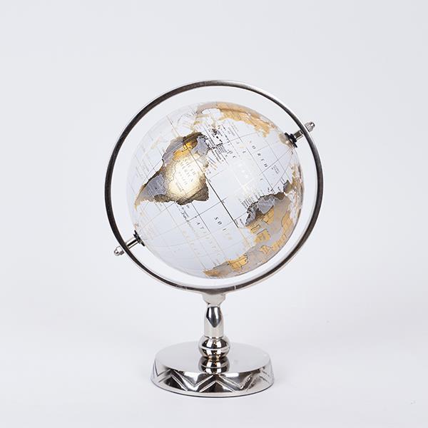 ΥΔΡΟΓΕΙΟΣ ΜΕΤΑΛΛΙΚΗ ΧΡΥΣΗ – ΛΕΥΚΗ 18x18x28cm