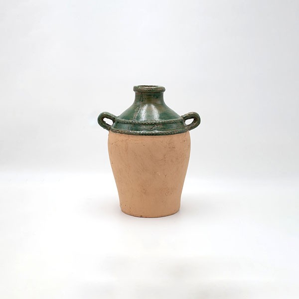 ΒΑΖΟ ΚΕΡΑΜΙΚΟ ΠΡΑΣΙΝΟ-ΜΠΕΖ 21.5×17.5×26.5cm