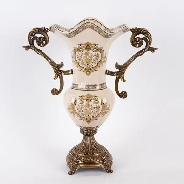 ΒΑΖΟ ΠΟΡΣΕΛΑΝΙΝΟ ΛΕΥΚΟ – ΧΡΥΣΟ 36x16x43cm ΒΑΖΟ ΠΟΡΣΕΛΑΝΙΝΟ ΛΕΥΚΟ – ΧΡΥΣΟ 36x16x43cm