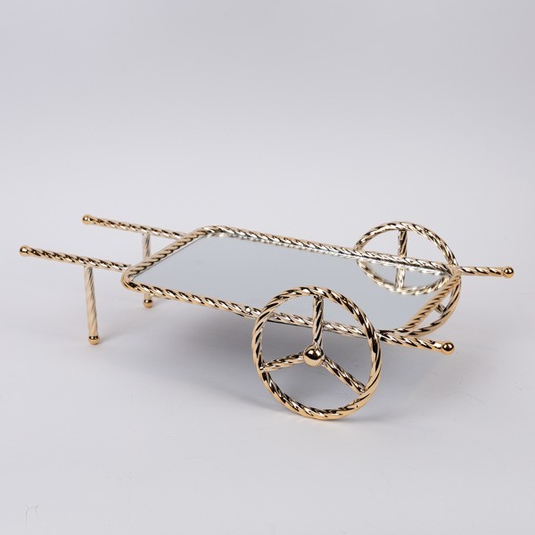 ΔΙΣΚΟΣ ΜΕΤΑΛΛΙΚΟΣ ΜΕ ΚΑΘΡΕΦΤΗ ΧΡΥΣΟ 48x22x12cm