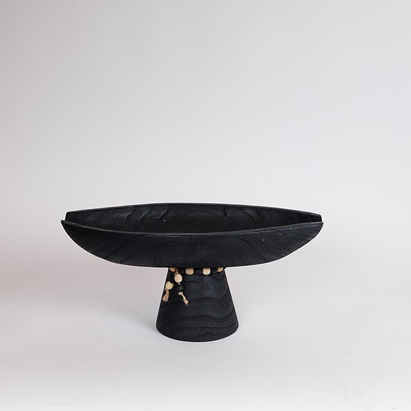 ΔΙΑΚΟΣΜΗΤΙΚΗ ΠΙΑΤΕΛΑ ΞΥΛΟ ΜΑΥΡΟ 41x20x18cm