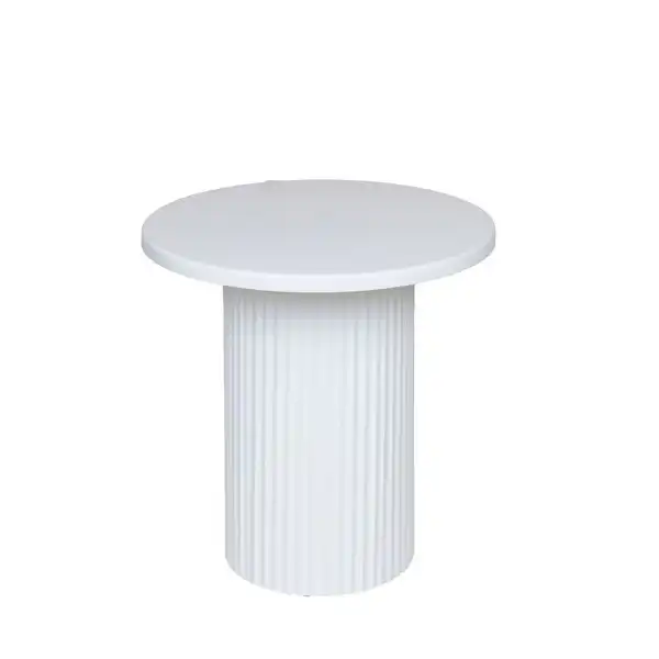 ΤΡΑΠΕΖΙ BOHΘΗΤΙΚΟ ΜΕΤΑΛΛΟ-ΞΥΛΟ ΛΕΥΚΟ 33.5×33.5×32.5cm