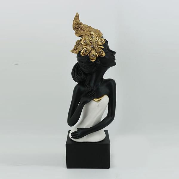 ΔΙΑΚΟΣΜΗΤΙΚΟ ΓΛΥΠΤΟ ΓΥΝΑΙΚΑ ΜΕ ΛΟΥΛΟΥΔΙ ΜΑΥΡΟ-ΛΕΥΚΟ-ΧΡΥΣΟ 11.5×8.5x35cm
