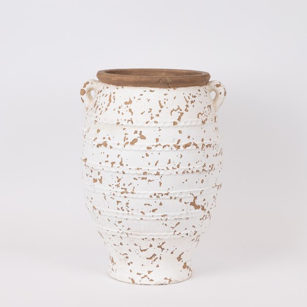 ΠΥΘΑΡΙ ΚΕΡΑΜΙΚΟ ΛΕΥΚΟ-ΚΑΦΕ 33.5×31.5x49cm