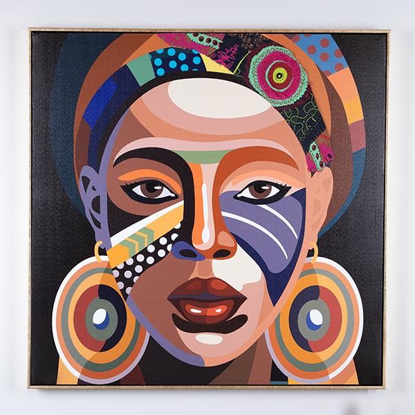 ΠΙΝΑΚΑΣ ΚΑΜΒΑΣ ΓΥΝΑΙΚΑ ΠΟΛΥΧΡΩΜΗ 82×4.5x82cm