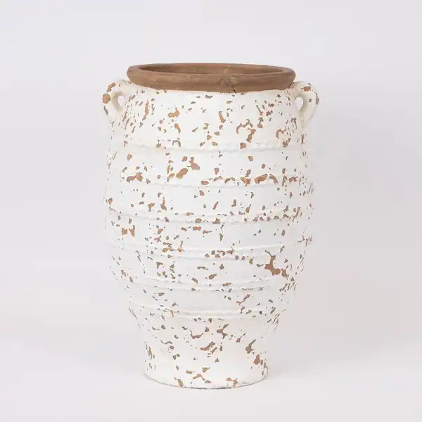 ΠΥΘΑΡΙ ΚΕΡΑΜΙΚΟ ΛΕΥΚΟ-ΚΑΦΕ 30x29x40.5cm ΠΥΘΑΡΙ ΚΕΡΑΜΙΚΟ ΛΕΥΚΟ-ΚΑΦΕ 30x29x40.5cm