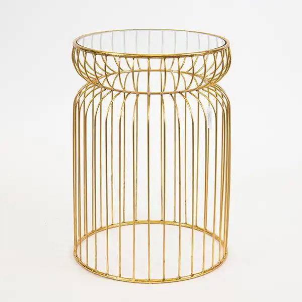 ΒΟΗΘΗΤΙΚΟ ΤΡΑΠΕΖΑΚΙ ΜΕΤΑΛΛΙΚΟ ΜΕ ΓΥΑΛΙΝΗ ΕΠΙΦΑΝΕΙΑ ΧΡΥΣΟ 35x35x51cm ΒΟΗΘΗΤΙΚΟ ΤΡΑΠΕΖΑΚΙ ΜΕΤΑΛΛΙΚΟ ΜΕ ΓΥΑΛΙΝΗ ΕΠΙΦΑΝΕΙΑ ΧΡΥΣΟ 35x35x51cm