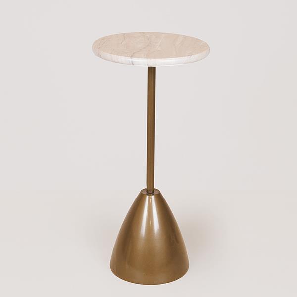 ΤΡΑΠΕΖΙ ΜΕΤΑΛΛΙΚΟ ΧΡΥΣΟ – ΛΕΥΚΟ 35x35x52cm