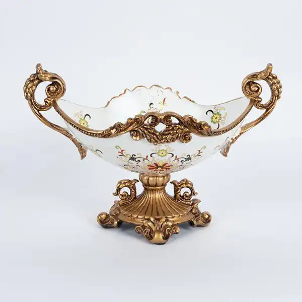 ΦΟΝΤΑΝΙΕΡΑ ΠΟΛΥΡΕΖΙΝ ΛΕΥΚΗ – ΧΡΥΣΗ  35x20x23cm