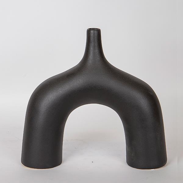 ΒΑΖΟ ΚΕΡΑΜΙΚΟ ΜΑΥΡΟ 34x10x33cm